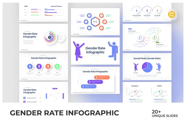 评级信息图形图表PPT模板 - 顶尖PPT