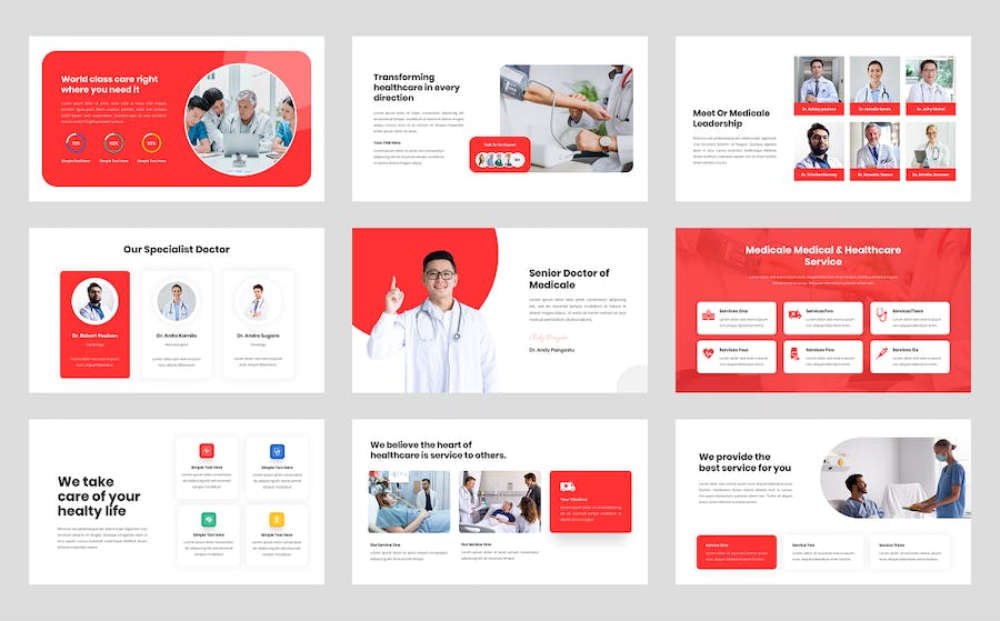 医疗保健健康管理知识普及Keynote模板 - 顶尖PPT