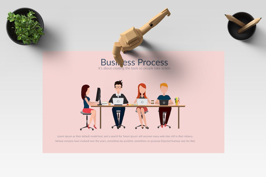 卡通商务人物插画keynote模板 - 顶尖PPT