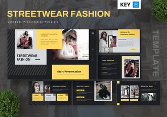 街头服饰时尚品牌宣传Keynote模板 - 顶尖PPT