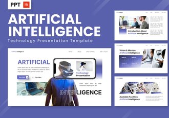 人工智能技术科技创新方案PPT模板 - 顶尖PPT