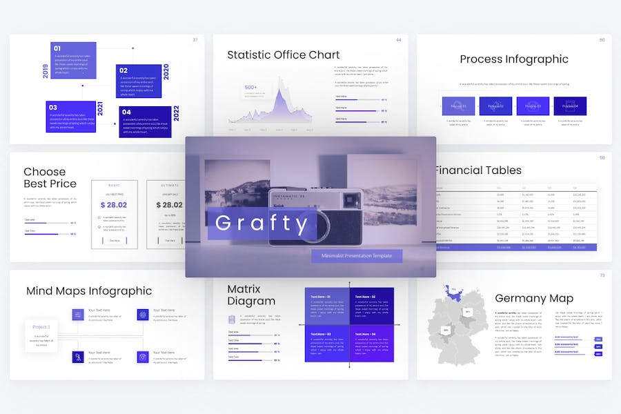 极简主义欧美多用途PPT模板 - 顶尖PPT