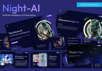 人工智能科技创新数字化Keynote模板 - 顶尖PPT