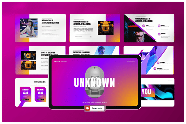 未来科技AI人工智能Powerpoint模板 - 顶尖PPT