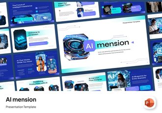 人工智能维度AI科技PPT模板 - 顶尖PPT