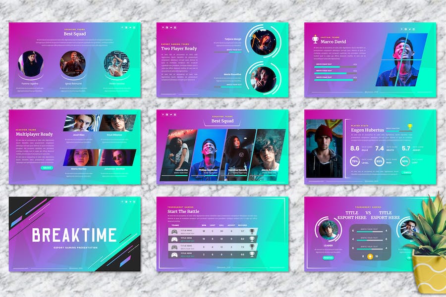 游戏活动策划keynote模板 - 顶尖PPT