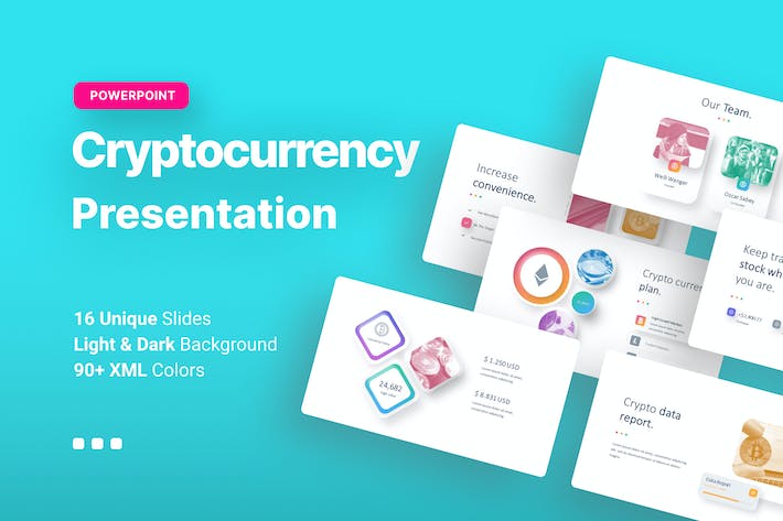 加密货币虚拟数字币PPT模板 - 顶尖PPT