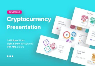 加密货币虚拟数字币PPT模板 - 顶尖PPT
