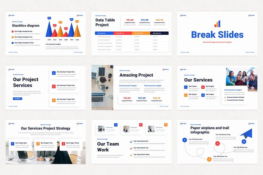 商业发展战略规划市场分析Keynote模板 - 顶尖PPT