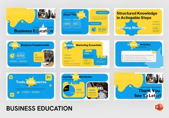 高等院校商业教育职业培训机构PPT模板 - 顶尖PPT