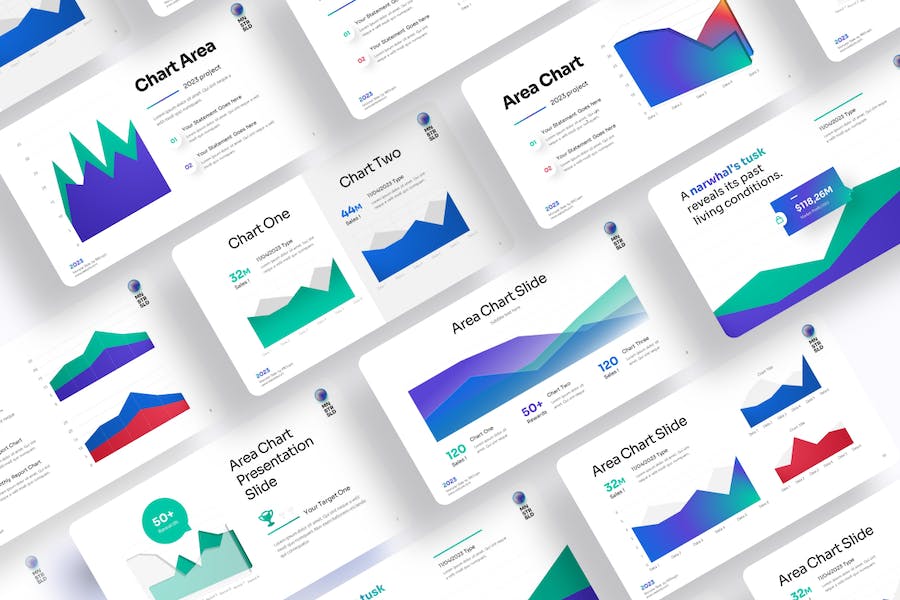 智能Excel折线数据图形PPT模板 - 顶尖PPT