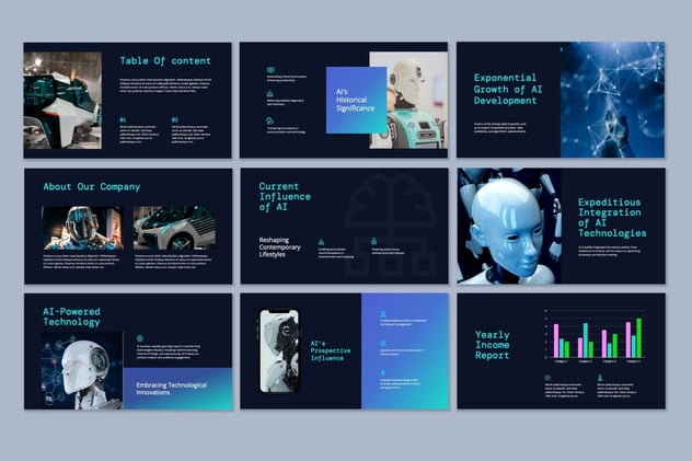 人工智能市场增长PPT模板 - 顶尖PPT