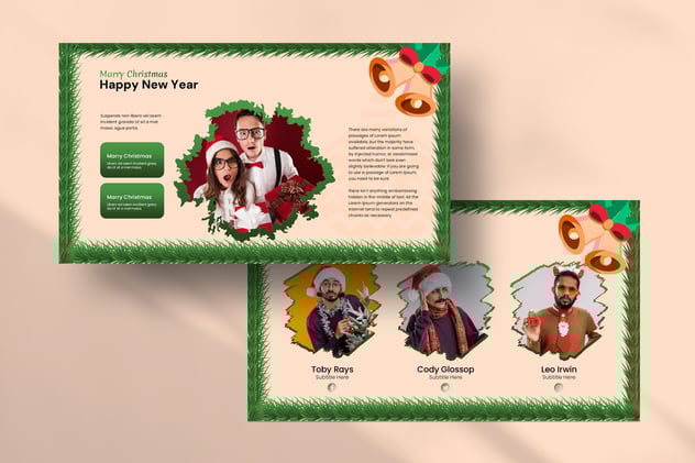 结婚圣诞节派对活动keynote模板 - 顶尖PPT