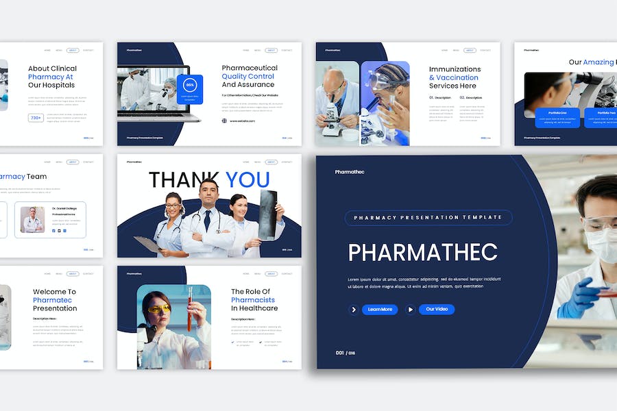 药房医疗健康服务Keynote模板 - 顶尖PPT