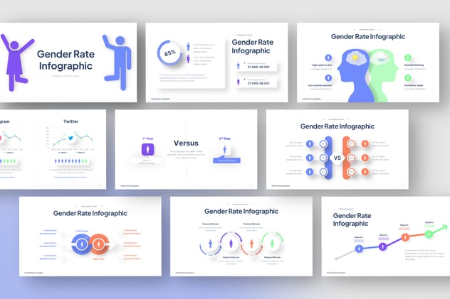 评级信息图形图表PPT模板 - 顶尖PPT