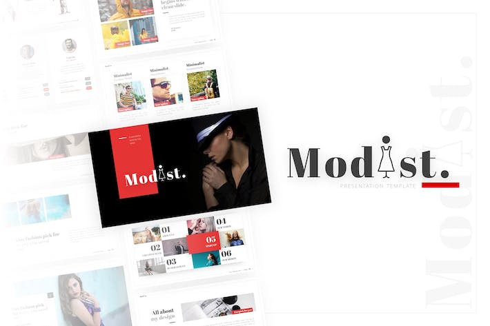 时尚简约流行风格PPT模板 - 顶尖PPT