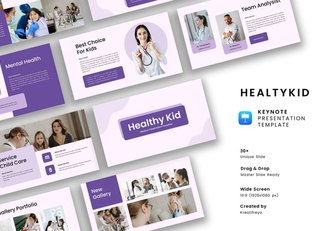 儿童健康医疗品牌服务Keynote模板 - 顶尖PPT