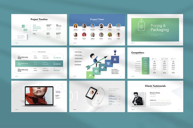 商业提案工作汇报总结PPT模板 - 顶尖PPT