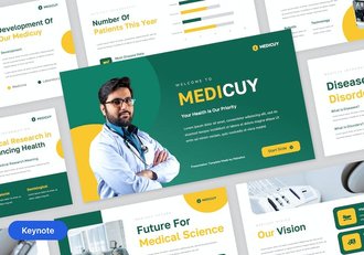 医疗医学研究医学团队展示医疗主题keynote模板 - 顶尖PPT