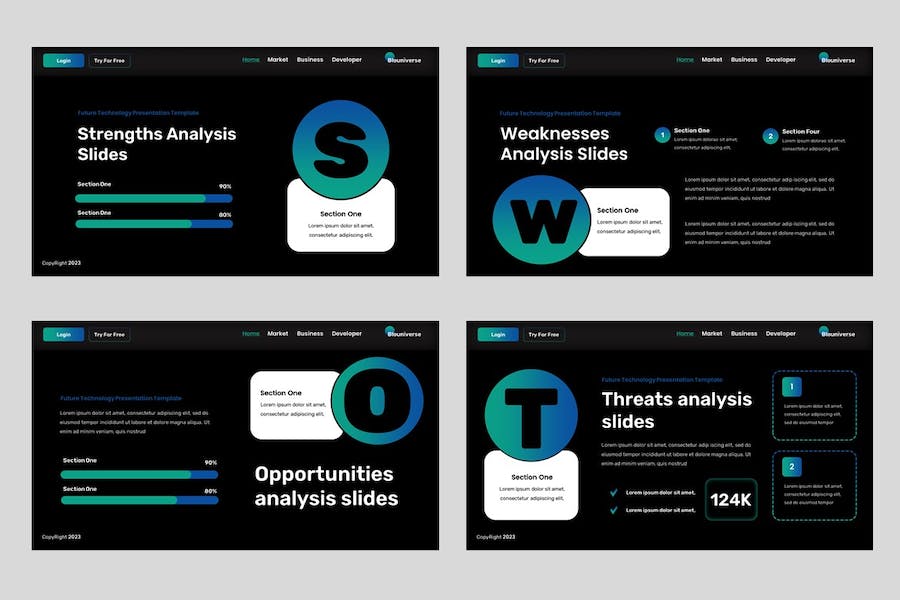 专业人工智能AI技术分析PPT模板 - 顶尖PPT