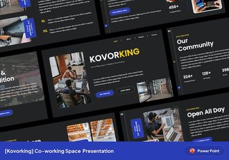 办公行业协同工作空间介绍展示PPT模板 - 顶尖PPT