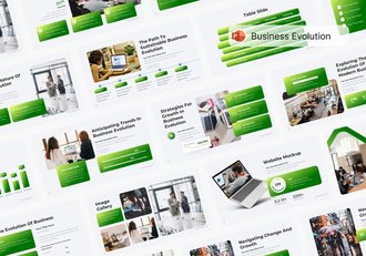 新拟态设计风格业务发展PPT模板 - 顶尖PPT