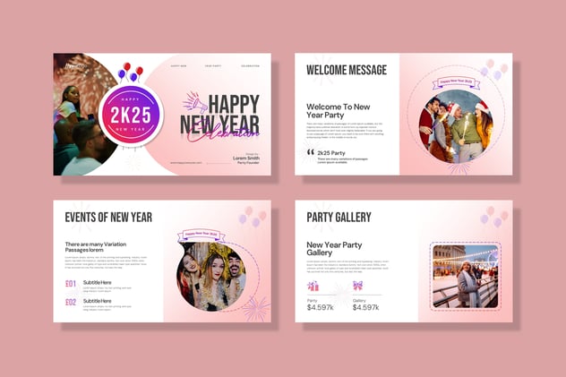 新年快乐跨年夜狂欢PPT模板 - 顶尖PPT