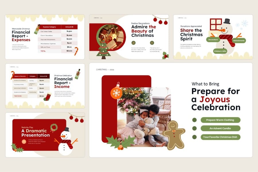 创业卡通风国外圣诞节派对活动keynote模板 - 顶尖PPT