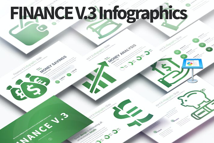 财务金融数据图形图表keynote模板 - 顶尖PPT