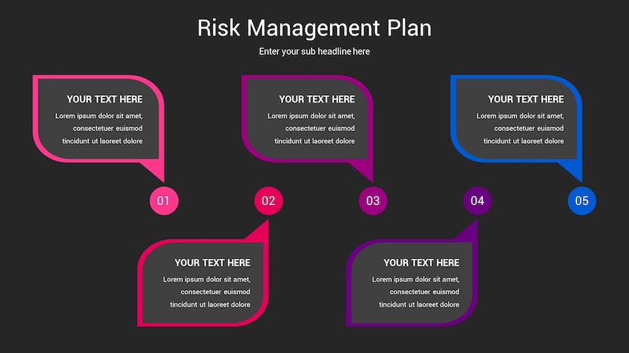 风险管理计划深色主题Keynote模板 - 顶尖PPT