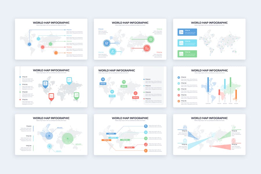 多种样式世界地图PPT模板 - 顶尖PPT