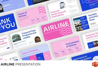 航空公司品牌服务营销PPT模板 - 顶尖PPT