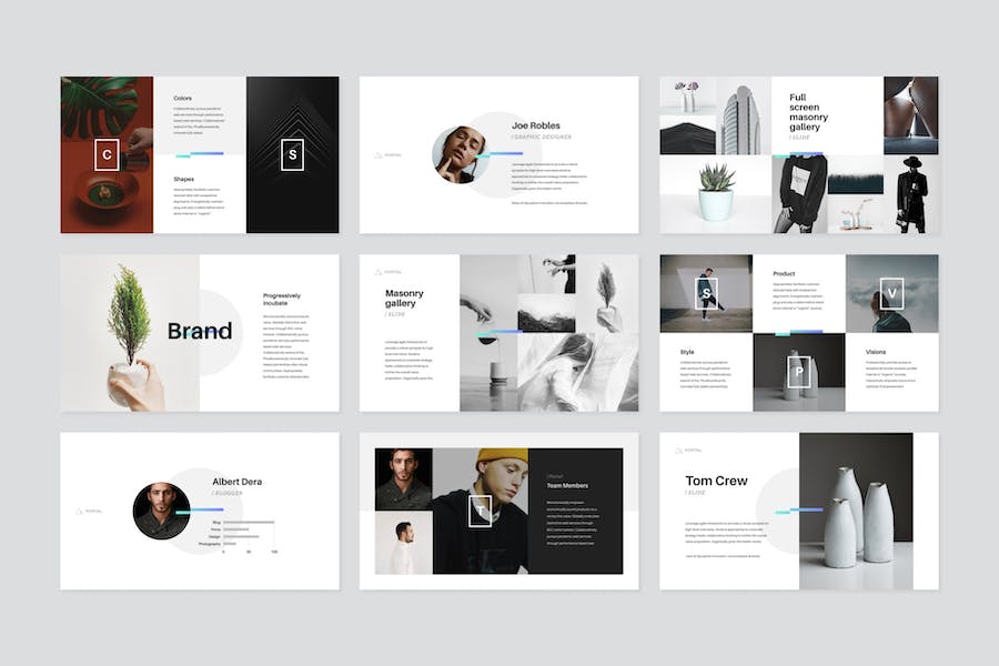 门户网站项目介绍Keynote模板 - 顶尖PPT