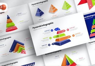 金字塔信息图表数据分析PPT模板 - 顶尖PPT