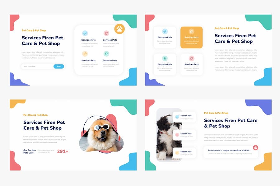 宠物护理宠物商店推介PPT模板 - 顶尖PPT