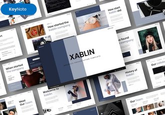 简约商务项目汇报工作总结keynote模板 - 顶尖PPT