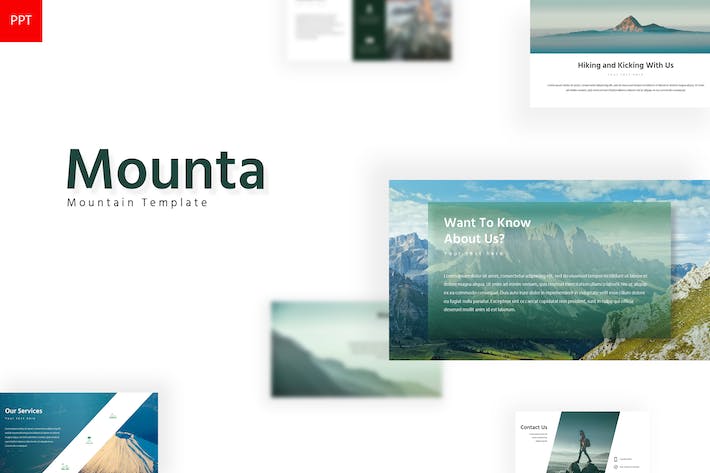 户外旅游探险项目介绍PPT模板 - 顶尖PPT