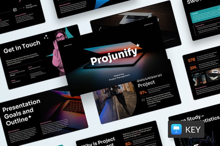 商业项目审计管理商务风格keynote模板 - 顶尖PPT