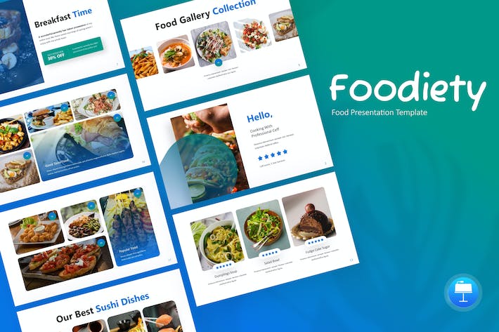 食品美食介绍展示keynote模板 - 顶尖PPT