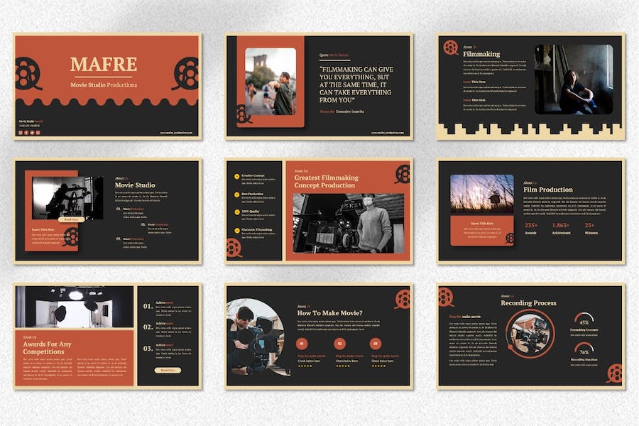 电影制作生产流程技术方案PPT模板 - 顶尖PPT