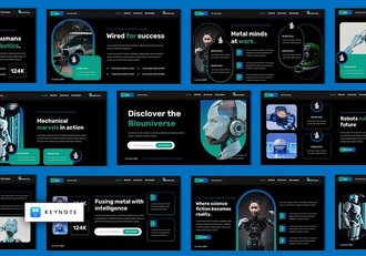 未来科技感人工智能Keynote演示模板 - 顶尖PPT
