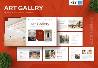 美术馆博物馆文化艺术展览Keynote模板 - 顶尖PPT