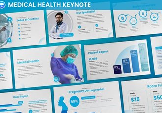 医疗健康行业知识宣传Keynote模板 - 顶尖PPT