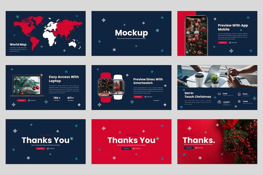 圣诞快乐圣诞节活动策划圣诞派对PPT模板 - 顶尖PPT