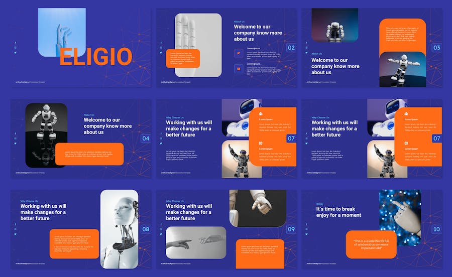 人工智能技术应用发展趋势展示Keynote模板 - 顶尖PPT