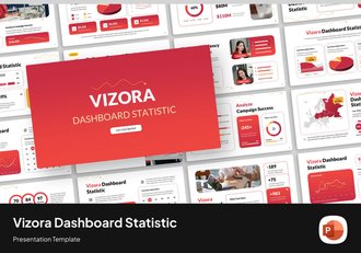 仪表板统计数据展示PPT模板 - 顶尖PPT