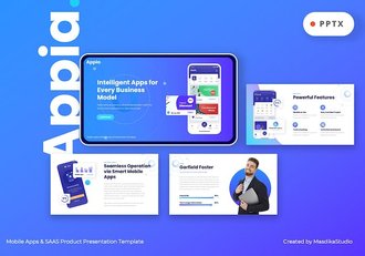 移动应用程序展示介绍PPT模板 - 顶尖PPT