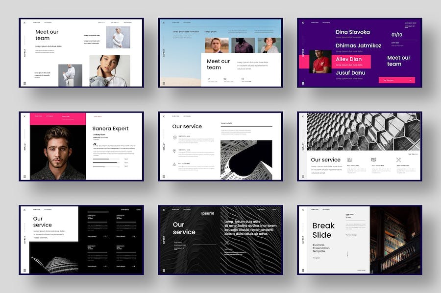 欧美商业商务风格企业宣传展示keynote模板 - 顶尖PPT