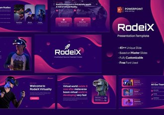 虚拟现实元宇宙技术应用开发PPT模板 - 顶尖PPT