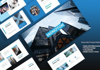 现代商务企业概况工作总结Keynote模板 - 顶尖PPT